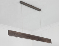 Lampe suspendue nordique moderne 28w, luminaires en bois de noyer, style loft, de luxe, pour bureau, salon