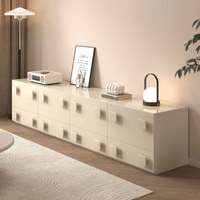 Ensemble d'armoires modulaires de style vintage, commode en bois massif, meuble TV mural ou sur pied pour le salon