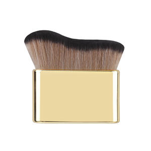 Pinceau de maquillage professionnel plat <span class=keywords><strong>BB</strong></span> crème rose or synthétique fond de teint unique pinceau cosmétique de marque privée personnalisé pour le visage - Product Image 2