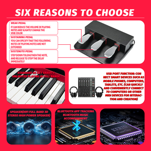 KERID Digital Piano 88 Key Professional Electronic Piano Keyboard Musical Keyboard Acoustic Portable Piano for Beginner - Product Image 4