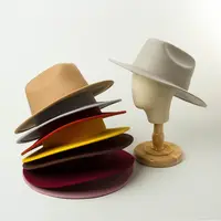 Topi Wol Polos Anak-anak Kualitas Tinggi Warna Polos Topi Fedora