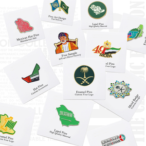 Pin de solapa de Metal DE LOS Emiratos Árabes Unidos, broche de cuello, figura de Rey Príncipe, insignia de bandera nacional, pines magnéticos de esmalte suave - Product Image 2