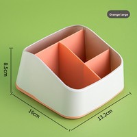 Boîte de rangement de bureau en plastique pour le bureau et la résidence étudiante, organisateur de fournitures scolaires et de cosmétiques, design multifonctionnel, moderne et simple