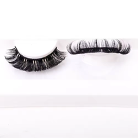 Cils en fibre de marque privée 3d Curl Fluffy Extension vison bande douce Faux cils