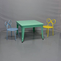 Chaise d'extérieur moderne en métal pour enfants, dossier papillon, pour bébés et enfants