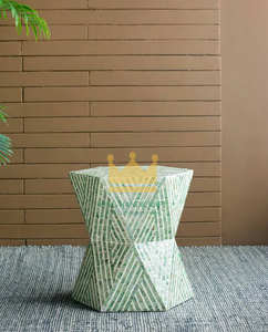 Mesa de Centro Multifuncional Decorativa de Lujo Moderna y Ecológica con Incrustaciones de Madreperla para Muebles de Sala de Estar - Product Image 5