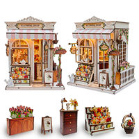 Kit DIY de niche à livres en bois, puzzle 3D, insert de bibliothèque, modèle de maison de poupée miniature avec lumière LED pour adultes
