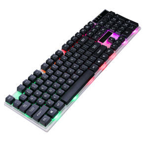<span class=keywords><strong>Clavier</strong></span> De jeu Rgb <span class=keywords><strong>blanc</strong></span> arc-en-ciel brillant, 104 touches, <span class=keywords><strong>Clavier</strong></span> filaire Usb Pour PC De jeu - Product Image 5
