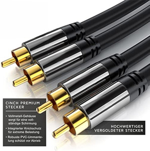 Cáp âm thanh hifi-sound 2RCA màu đen 1M <span class=keywords><strong>2M</strong></span> 3M mạ vàng 2RCA Cáp âm thanh nổi nam sang nam cáp 2RCA độ trung thực cao - Product Image 4