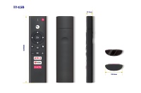 Télécommande sans fil Google TV et Android avec touches de raccourci et pavé numérique, en plastique, piles AAA