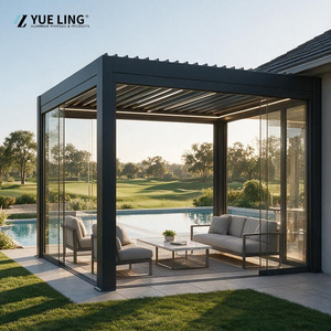 Pérgola Bioclimática Motorizada de Aluminio Personalizada, Impermeable, con Revestimiento en Polvo, Ecológica, Tamaños Personalizables, Protección UV para Balcón - Product Image 1