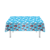 Nappe de table rose à motif vache, jetable en PE, pour anniversaire, fête, disco, baby shower et pique-nique