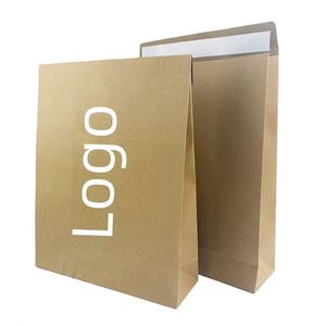 Bolsa de Correo Kraft Blanca Personalizada con Logotipo, Bolsa de Embalaje para Ropa, Bolsas de Mensajería, Sobre de Papel Kraft para Envíos de Tiendas en Línea - Product Image 1