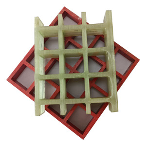 Rejilla de drenaje de fibra de vidrio GRP de 38*38 mm para lavado de coches, panel de rejilla de fibra de vidrio FRP, cubierta de rejilla de drenaje para <span class=keywords><strong>marinas</strong></span> y plantas químicas - Product Image 1