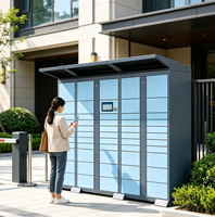 Casier à colis intelligent extérieur étanche, armoire de livraison et de retrait en libre-service pour la communauté, casier à colis avec écran tactile