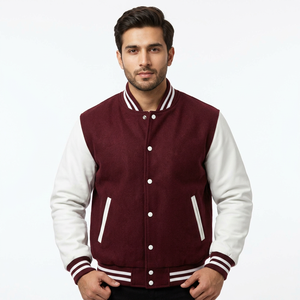 Wholesale Customizable College Baseball Varsity <b>Jacket</b> <b>for</b> <b>Men</b> Premium Wool & <b>Leather</b> Letterman Design Football Varsity <b>Jackets</b> - Product Image 1