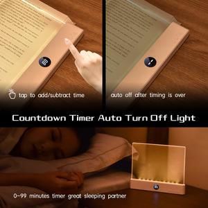 Lampe de lecture portable sans fil rechargeable à LED transparente pour livre, panneau lumineux pleine page, lampe plate pour lire au lit - Product Image 4