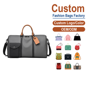 Grand sac de voyage en cuir PU – Approvisionnement direct usine avec revêtement imperméable et poignées contrastées - Product Image 2
