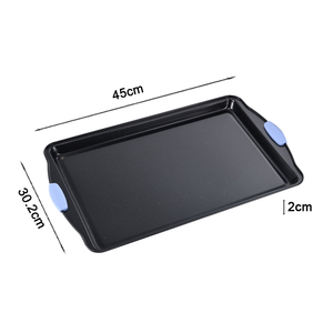 Offre Spéciale : Ensemble de 3 Plaques de Cuisson Antiadhésives avec Poignées en Silicone, en Acier Carbone, pour Four et Multi-usages - Product Image 5