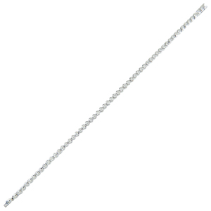 สร้อยข้อมือทองคำขาว 14K เพชรเพาะเลี้ยงในห้องปฏิบัติการ ขนาด 6.6 นิ้ว - Product Image 4