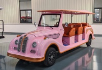 Export DZY Classic Electric Vintage Cars Shuttle Bus Certifié CE Vente Directe Usine Métal Noir 6-14 Places Moteur 4000W 72V