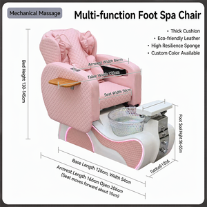 Chaise de pédicure haut de gamme pour thérapie aquatique SPA, capsule spatiale de massage des pieds pour salon de manucure et de cils - Product Image 4