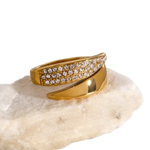 <span class=keywords><strong>Anello</strong></span> Aperto in Rame con Design ad Ala Appuntita e Zirconia Sintetica Incastonata, Adatto per l'Uso Quotidiano Femminile N2603318 - Product Image 5