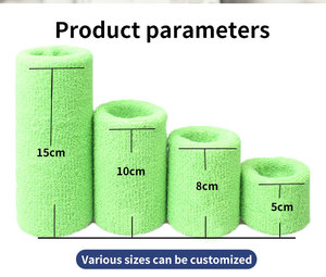 Đầu ban nhạc mồ hôi ban nhạc cổ tay sweatband đặt bông thể thao Headband Terry vải dây đeo cổ tay - Product Image 2