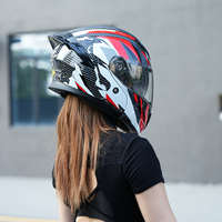 Casque de moto modulaire certifié DOT avec double visière et coque ABS, vente en gros d'usine