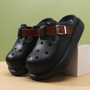 Women's <b>Clogs</b> Breathable Thick Soled Closed Toe EVA Sandals Buckle Style Summer Outdoor Wear Resistant Non Slip Height - Product Image 2