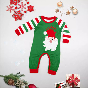 Feliz Natal Papai Noel Ho Ho Ho Conjuntos de Roupas Combinando para Mãe, Filha, Pai e Filho, 2 Peças, Listrado Vermelho e Verde, Pijama Feminino e Roupa de Casa - Product Image 5