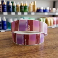 Emballage de parfum de luxe personnalisé, étiquettes adhésives rectangulaires imperméables avec logo, impression numérique pour parfum