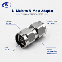 Adaptador RF N Macho a N Macho, Conector Recto para Antena de Estación Base, Pruebas de RF de Alta Potencia y Enlace de Comunicación Exterior
