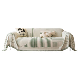 <b>Sofa</b> Cover Full Wrap Chenille Stripe 145-185Cm All Season Modular <b>Sofa</b> <b>Protector</b> - Product Image 5