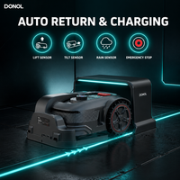 Tondeuse à gazon robotisée intelligente DONOL D-RLM01 pour jardin de 300 m² avec application Bluetooth et station de charge