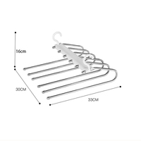 Wholesale Multi-Function 6-in-1 Metal Magic Foldable Pant Scarf Skirt Hanger Space-Saving for Clothes