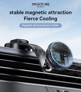 Yesido semi-conducteur refroidissement double éclairage ambiant 15W charge rapide chargeur <span class=keywords><strong>sans</strong></span> <span class=keywords><strong>fil</strong></span> <span class=keywords><strong>support</strong></span> de téléphone de <span class=keywords><strong>voiture</strong></span> C311 - Product Image 2
