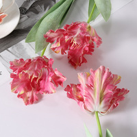 Fleur artificielle réaliste en forme de perroquet et de tulipe pour la décoration de mariage, la photographie de fond et la réception de bureau exécutif
