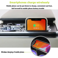 Pour Renault KOLEOS CAPTUR KADJAR 1x voiture accoudoir arrière boîte main courante avec atmosphère lumière USB charge