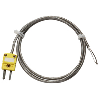 Termocooperación tipo K, horno de alta temperatura, enchufe flexible, termopar, medición de temperatura de espacio de rebanada