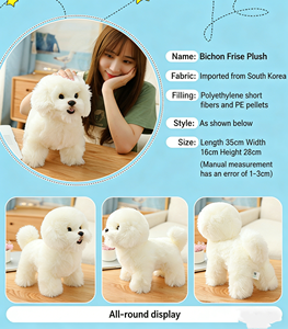Juguetes de Peluche Realistas de Alta Gama, Perros Malteses, Bichón Frisé, Labrador, Mastín Tibetano, Muñecos de Peluche, Regalo de Cumpleaños Perfecto para Niños - Product Image 5