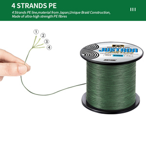 Lenza da Pesca Intrecciata X8 300M, 8 Fili, <span class=keywords><strong>15</strong></span>-100LB, Multicolore, Multifilamento, per Pesca in Acqua Salata - Product Image 4