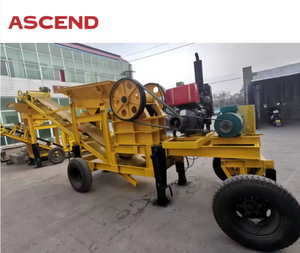 צלב הלסת ניידת לשלב מנוע דיזל רטט חגורת הזנה מסוע ומסך רטט על הטריילר הנייד עבור גרניט - Product Image 3