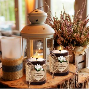 Подставка под индивидуальные деревянные свечи для чайного светового цилиндра для свадеб Детские душевые деревенские вечеринки - Product Image 4