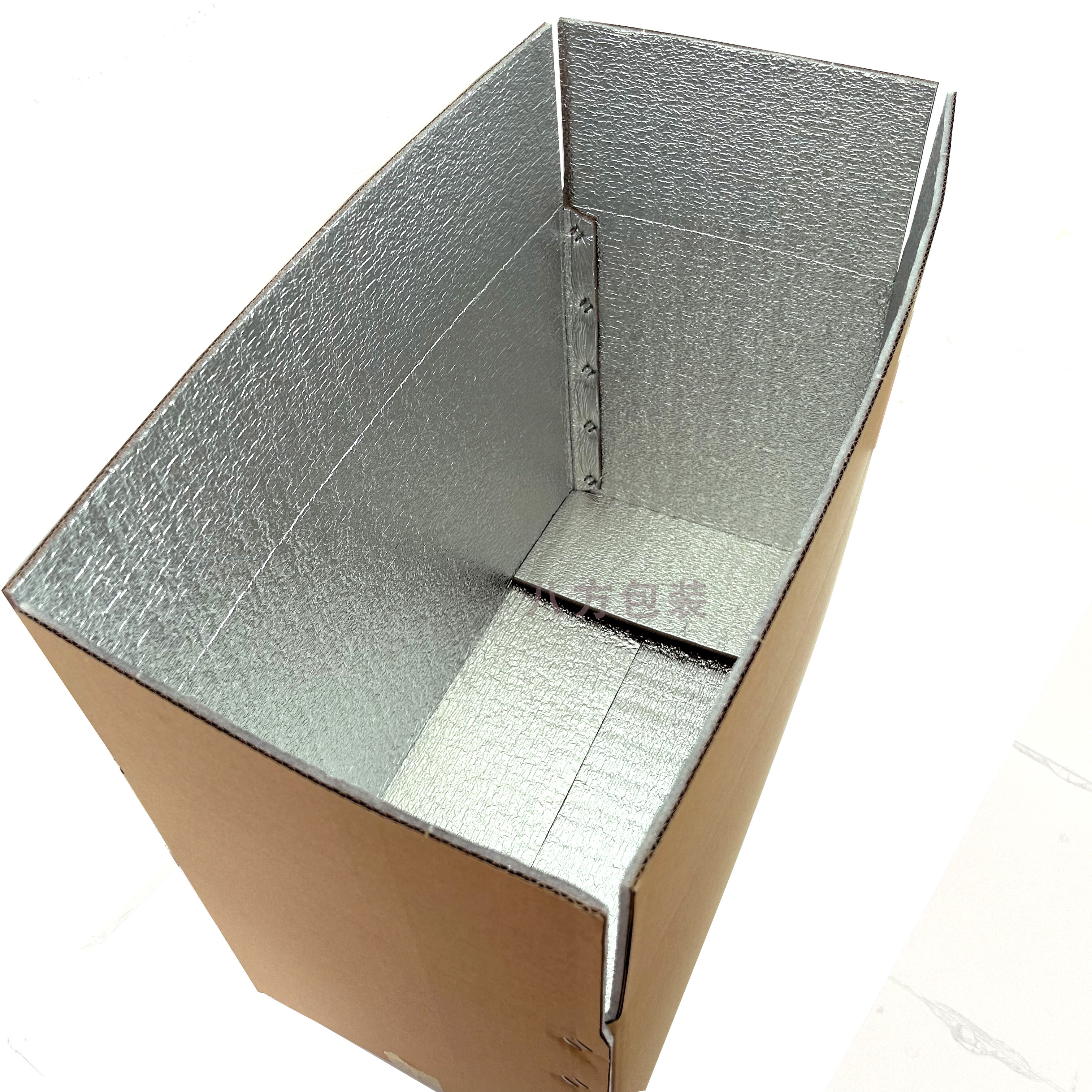 Cold Chain Thermal Insulated Shipping Boxes Paper Carton With EPE Liner For Frozen Food Insulated Cold Chain Packaging Box