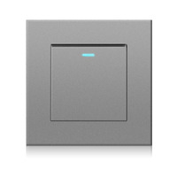 Panneau mural interrupteur lumineux avec indicateur fluorescent, 1 voie, 16a, AC 250V, 1 pièce