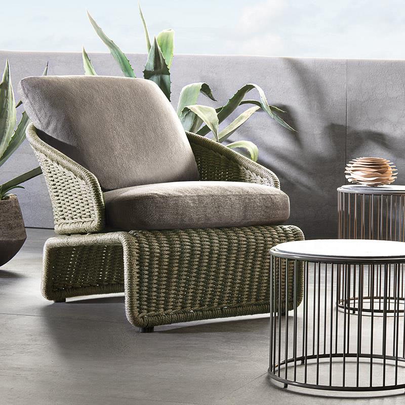 New design hot selling aluminum frame rope outdoor garden chairs