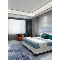 Moquette murale pour chambre d'hôtel, motif floral pastel, tapis non allergène pour hôtel, chambre adaptée aux personnes allergiques, tapis de sol sain et sûr