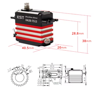 Servomoteur standard sans balais en métal KST HA20-7512, couple élevé 82Kgf.cm, 0,11 sec pour avions télécommandés à grande échelle