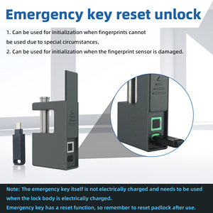 Cadenas intelligent à <span class=keywords><strong>empreinte</strong></span> <span class=keywords><strong>digitale</strong></span>, Serrure biométrique sans clé pour la salle de sport, les bagages et l'extérieur - Product Image 4